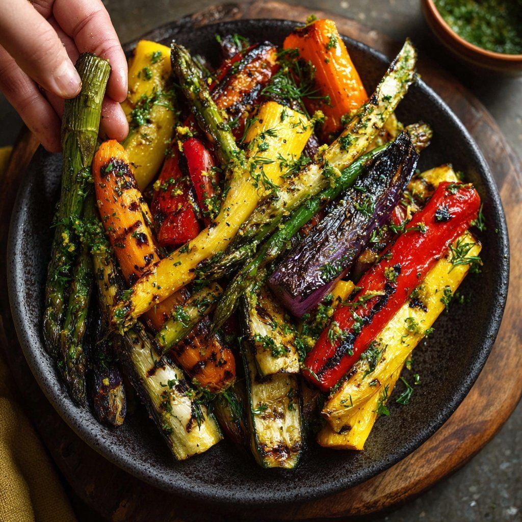 Healthy Lemon Herb Grilled Veggies