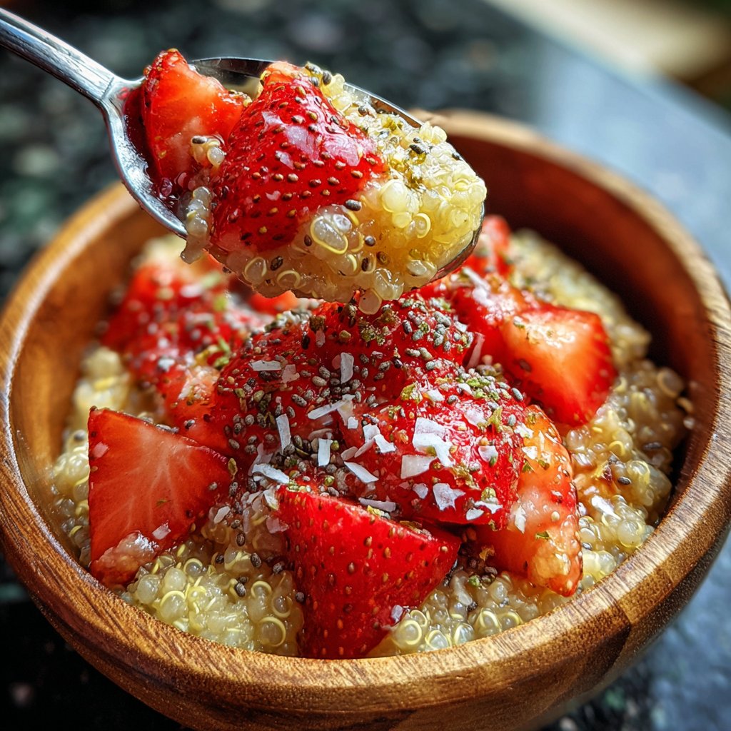 Breakfast Quinoa with Strawberries