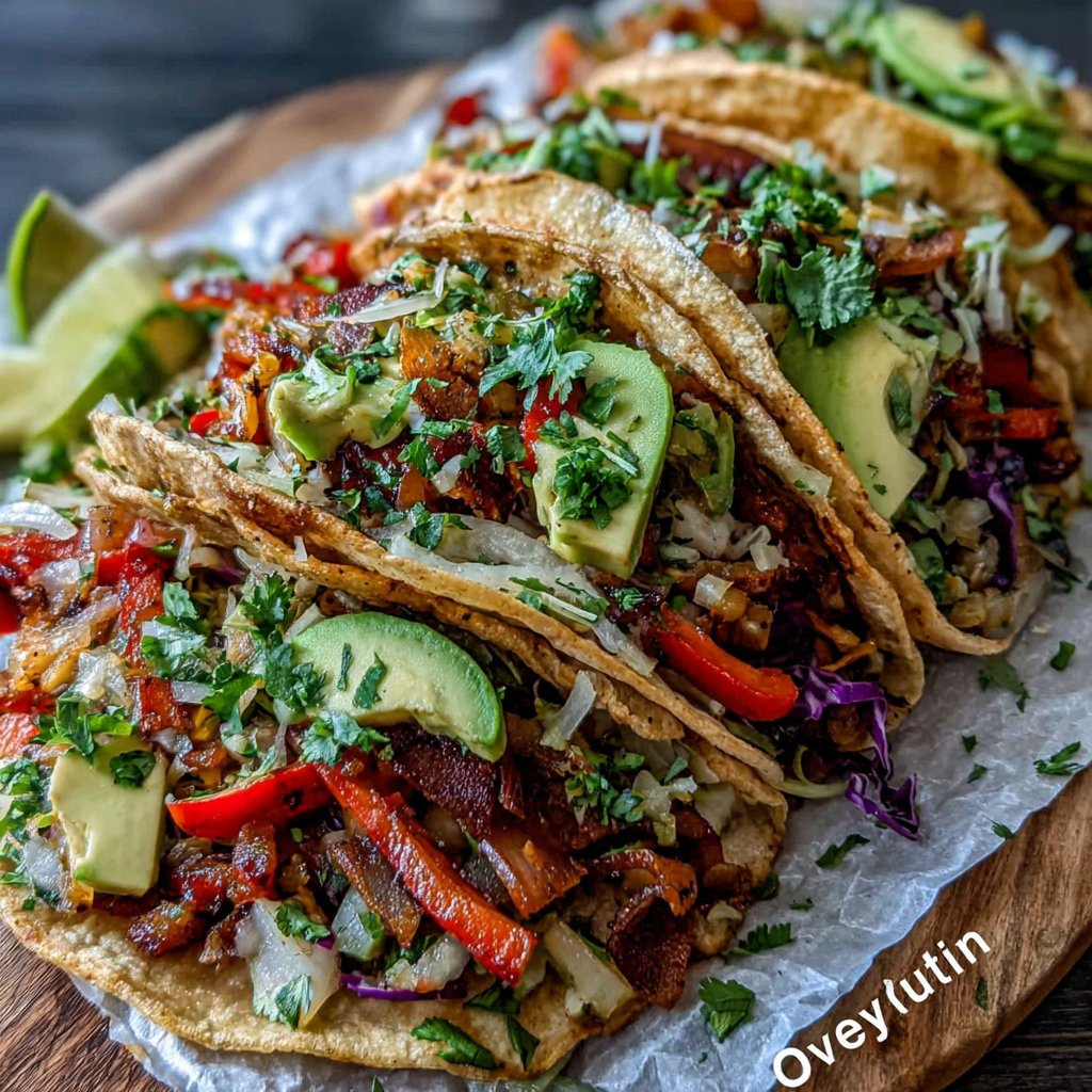 Rainbow Veggie Breakfast Tacos