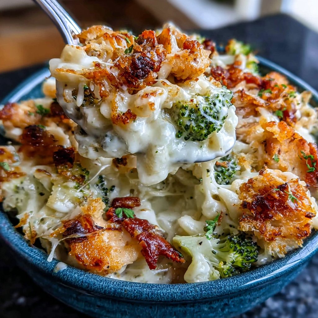 Chicken Broccoli Alfredo Bowl
