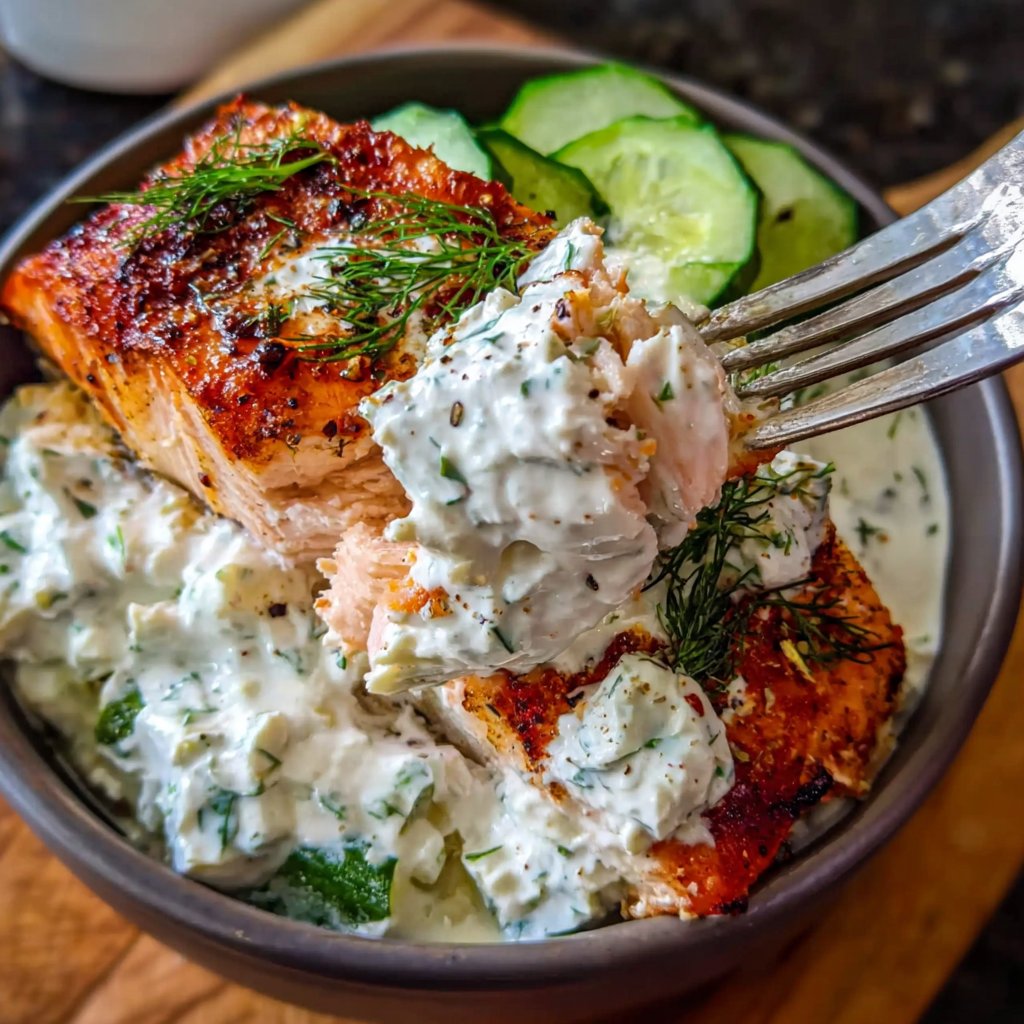 Tzatziki Salmon Bowl Prep