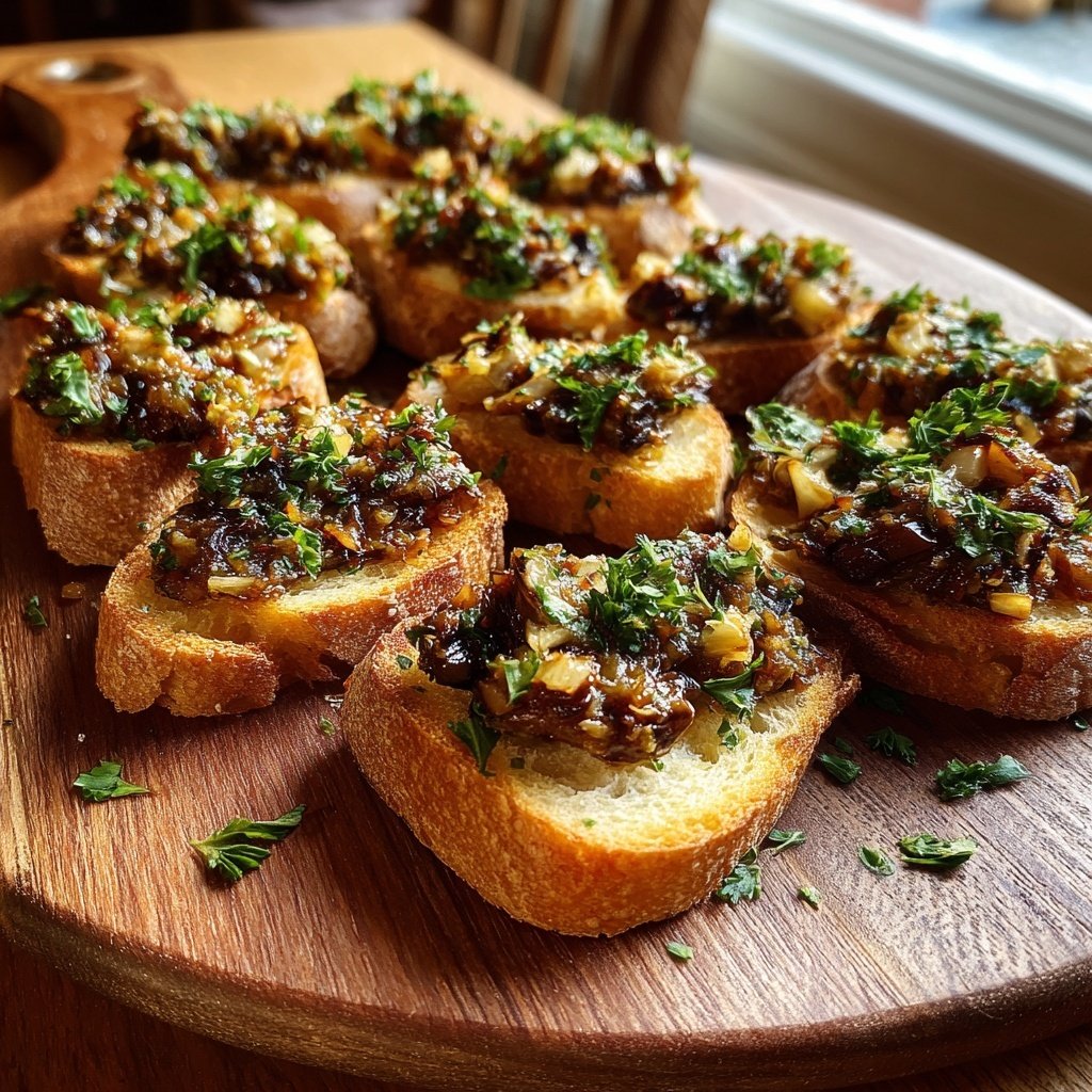 Eggplant Tapenade on Crostini