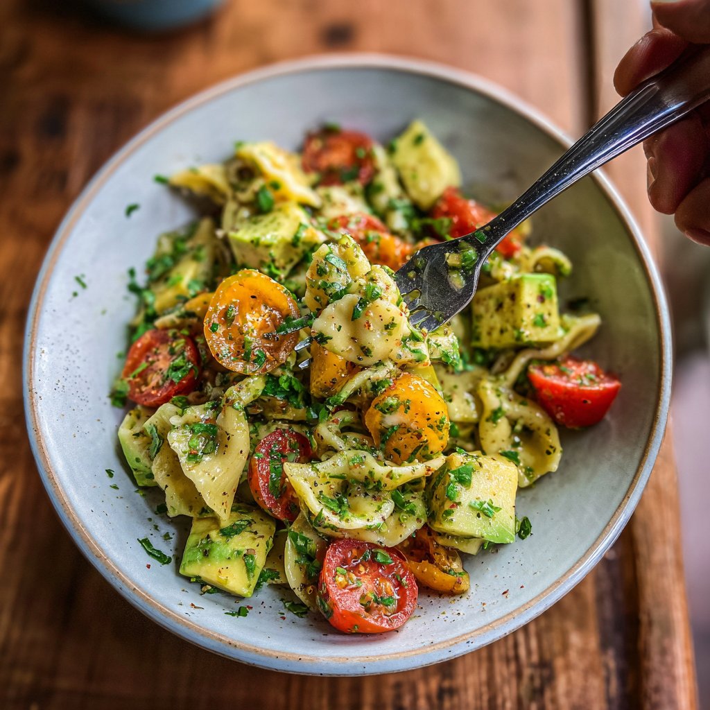 Avocado and Tomato Pasta Salad