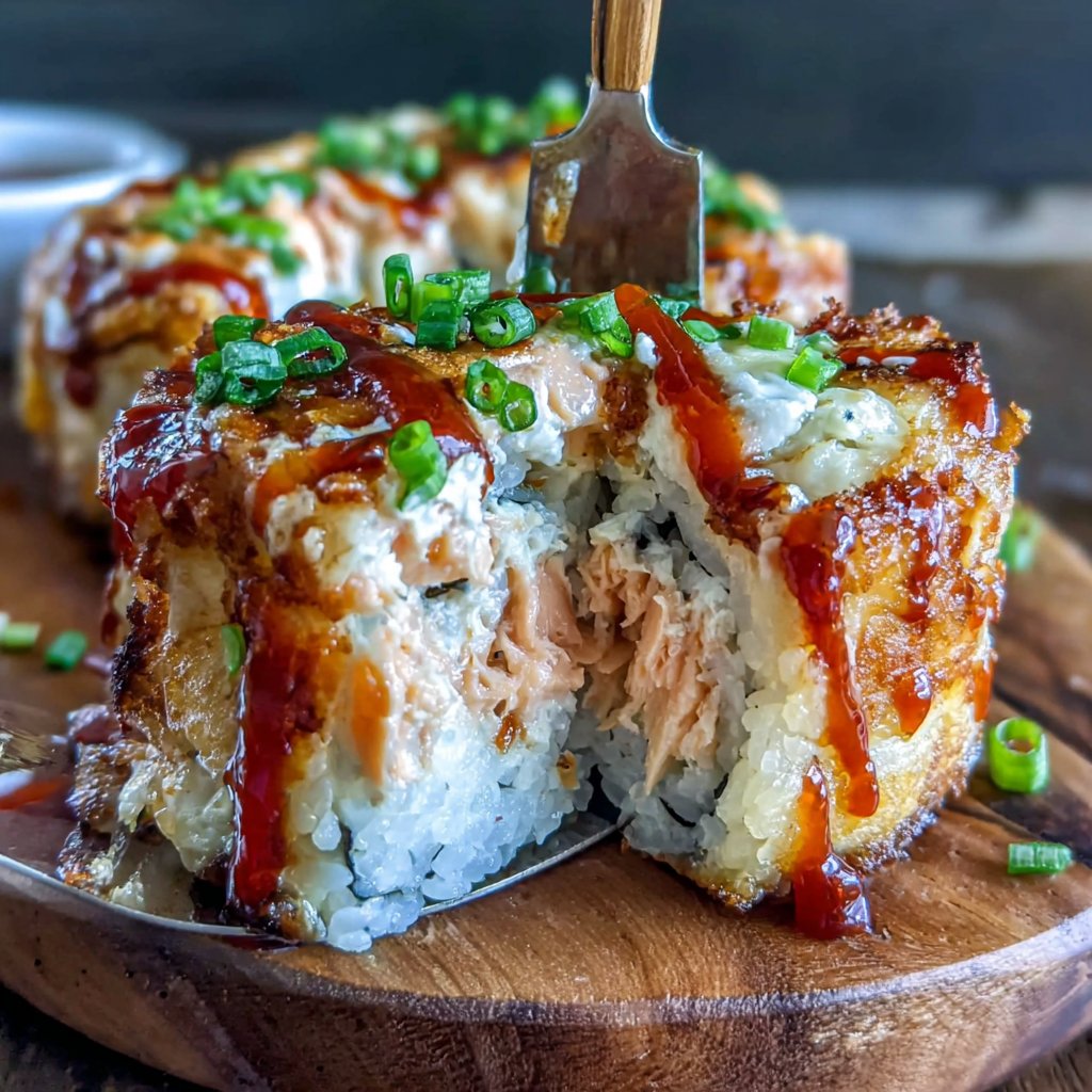 Easy Spicy Salmon Sushi Bake